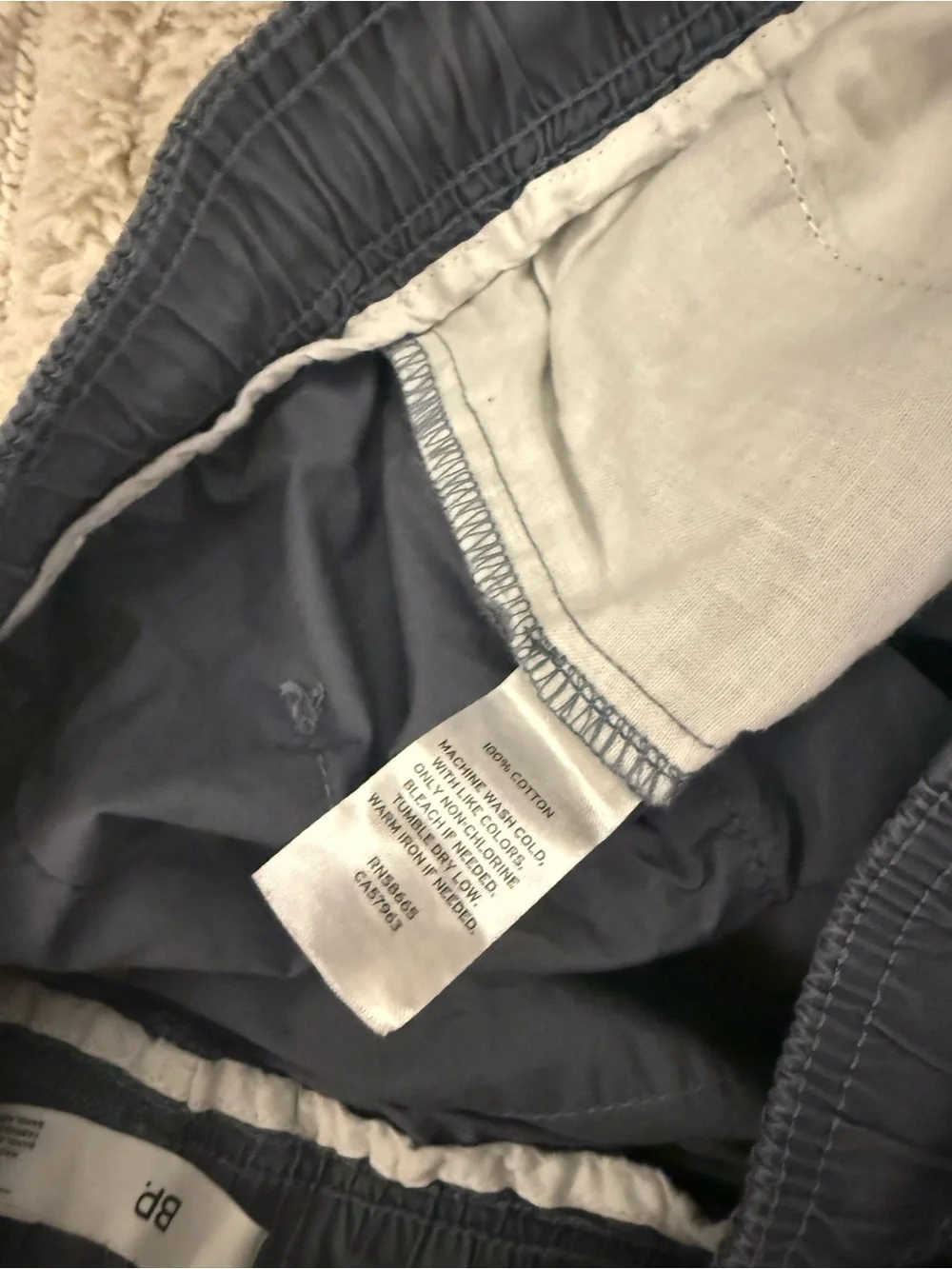 BP. Nordstrom Men’s Cotton Drawstring Shorts – Size L – Slate Blue